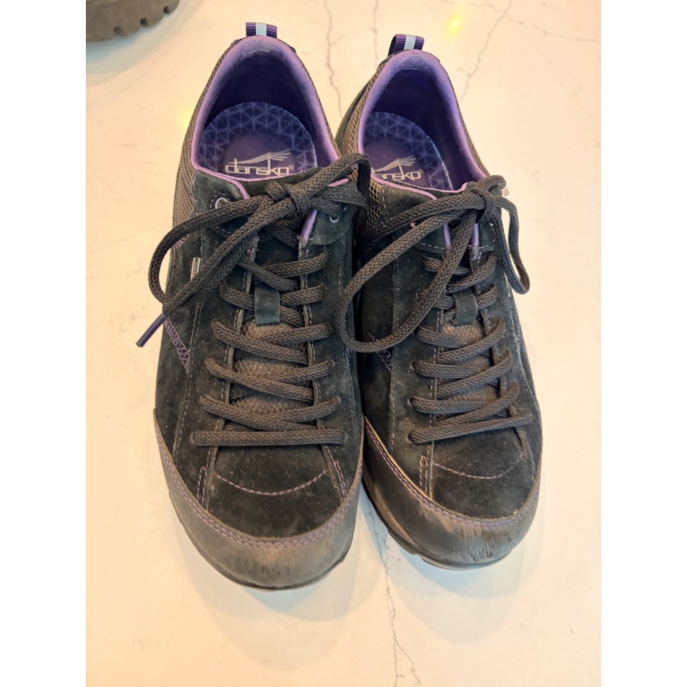 Dansko Paisley Sneakers Black Purple Waterproof Suede Walking Hiking Shoes 38